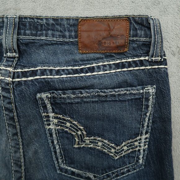 Big Star Jeans Women's 29 Mid-Rise Maddie Straight Denim 26.5" Inseam Distressed - Picture 13 of 16